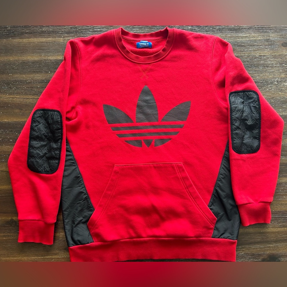 Adidas Men’s Crewneck Sweater With Front Kangaroo Pocket Size L